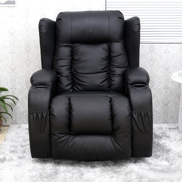 Ebern Designs Manual Swivel Rocking Recliner With Heat And Massage